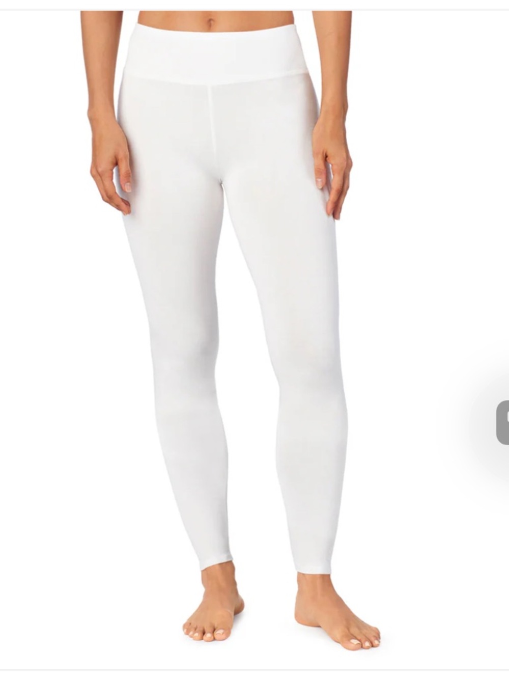 Cuddl Duds Softwear With Stretch High Waist Legging Large Ivory